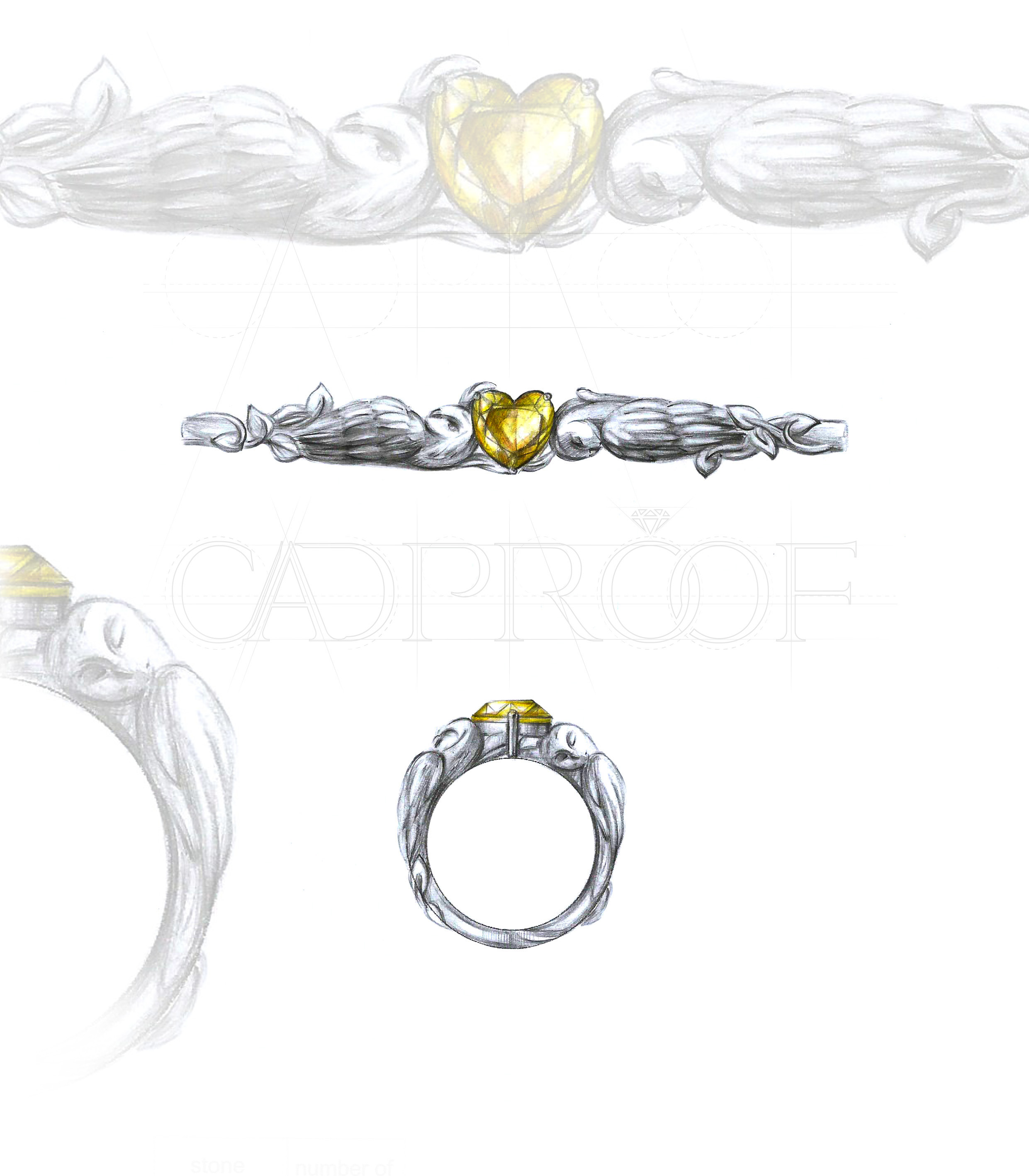 White Gold ring with Owl